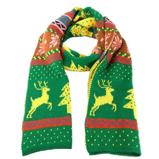 Nordic Winter Deer Cashmere Reverse Knit Scarves