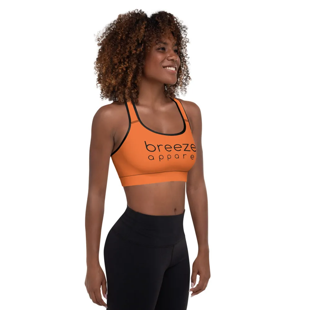 Orange Padded Sports Bra