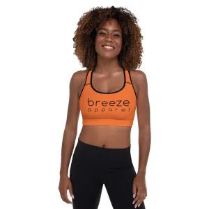 Orange Padded Sports Bra