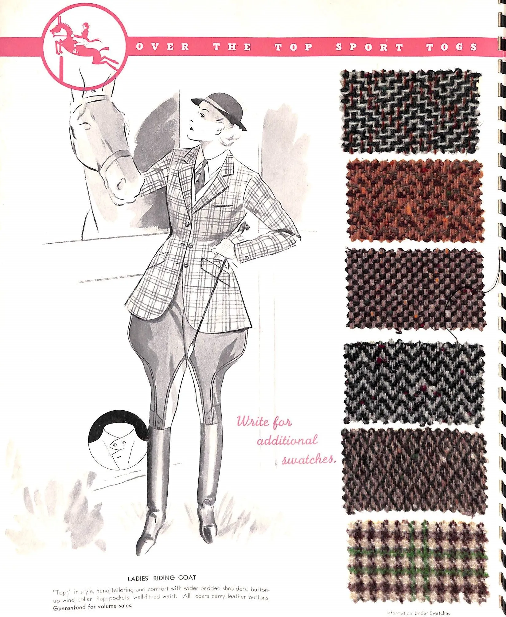 Over the Top Sport Togs 1939 Apparel Arts Equestrian Catalog
