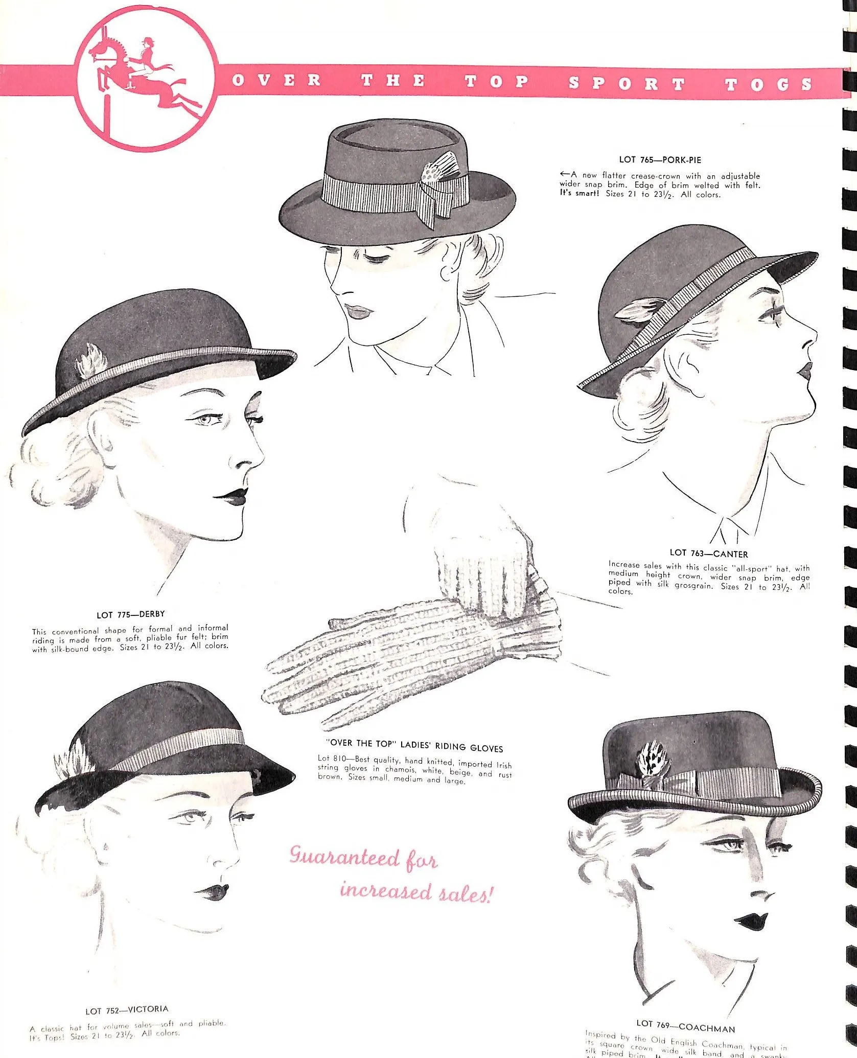 Over the Top Sport Togs 1939 Apparel Arts Equestrian Catalog