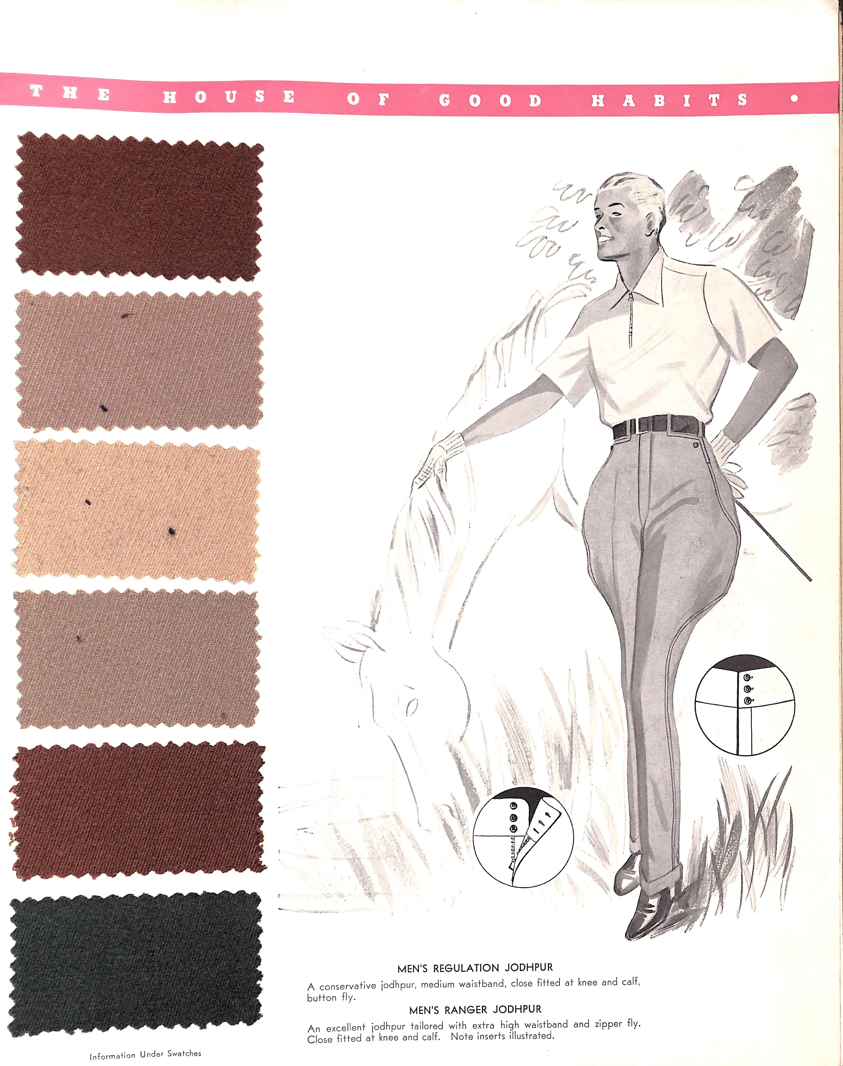 Over the Top Sport Togs 1939 Apparel Arts Equestrian Catalog