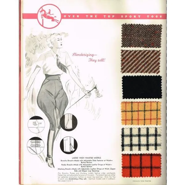 Over the Top Sport Togs 1939 Apparel Arts Equestrian Catalog