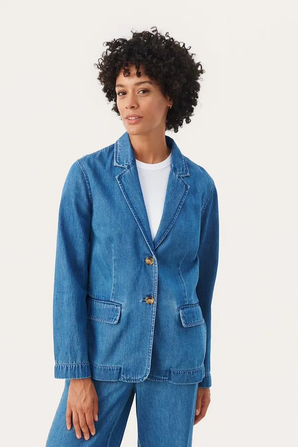 Part Two Cocco blazer Medium Blue Denim