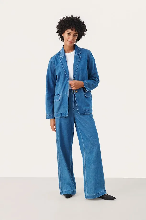 Part Two Cocco blazer Medium Blue Denim