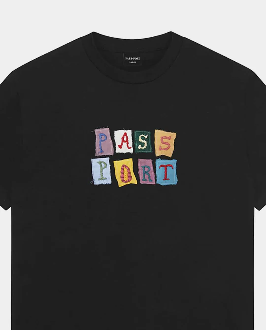 Passport - Patchwork T-Shirt - Black