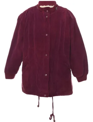 Plum Classic Corduroy Coat - L