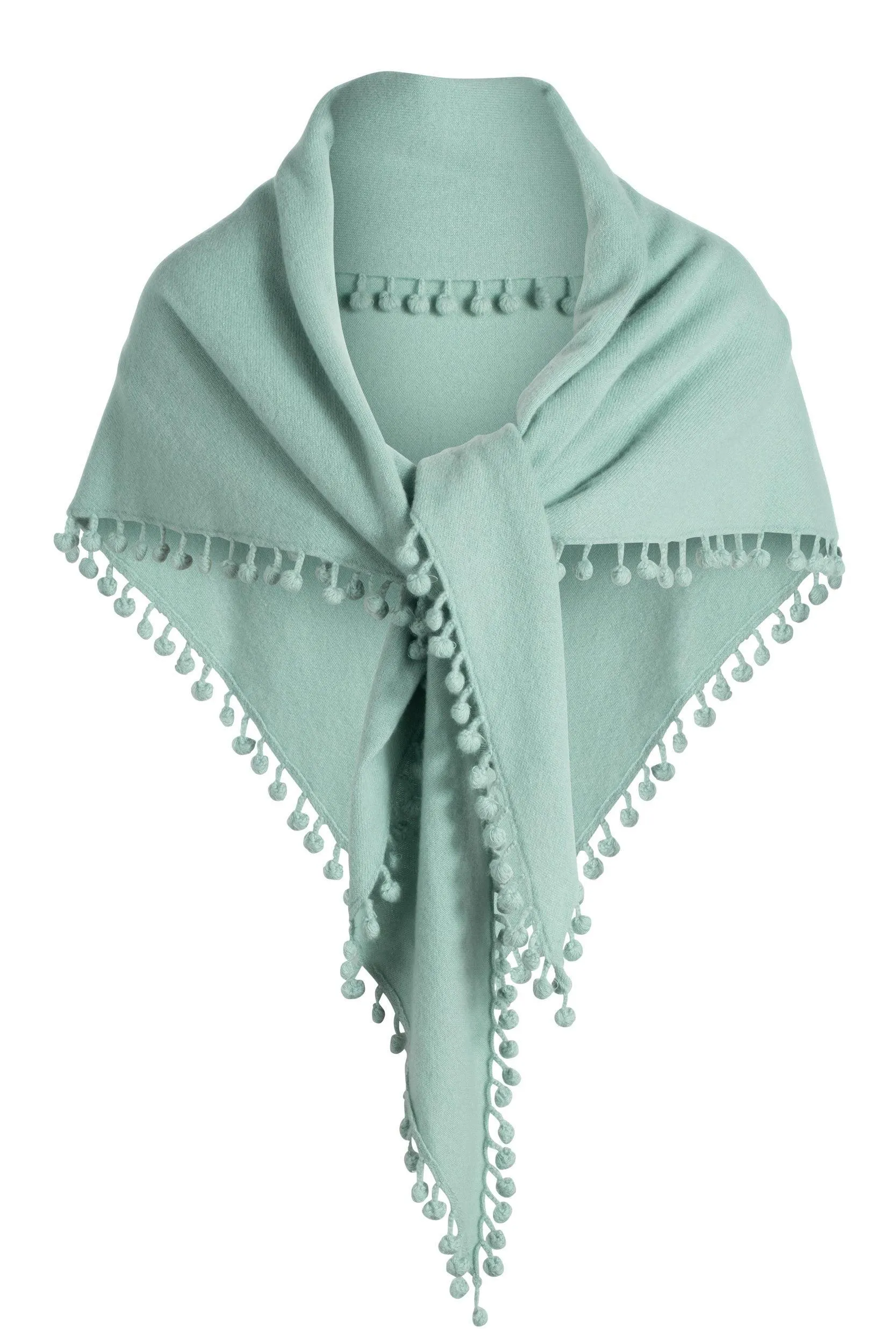 Pom Pom Scarf - Mint