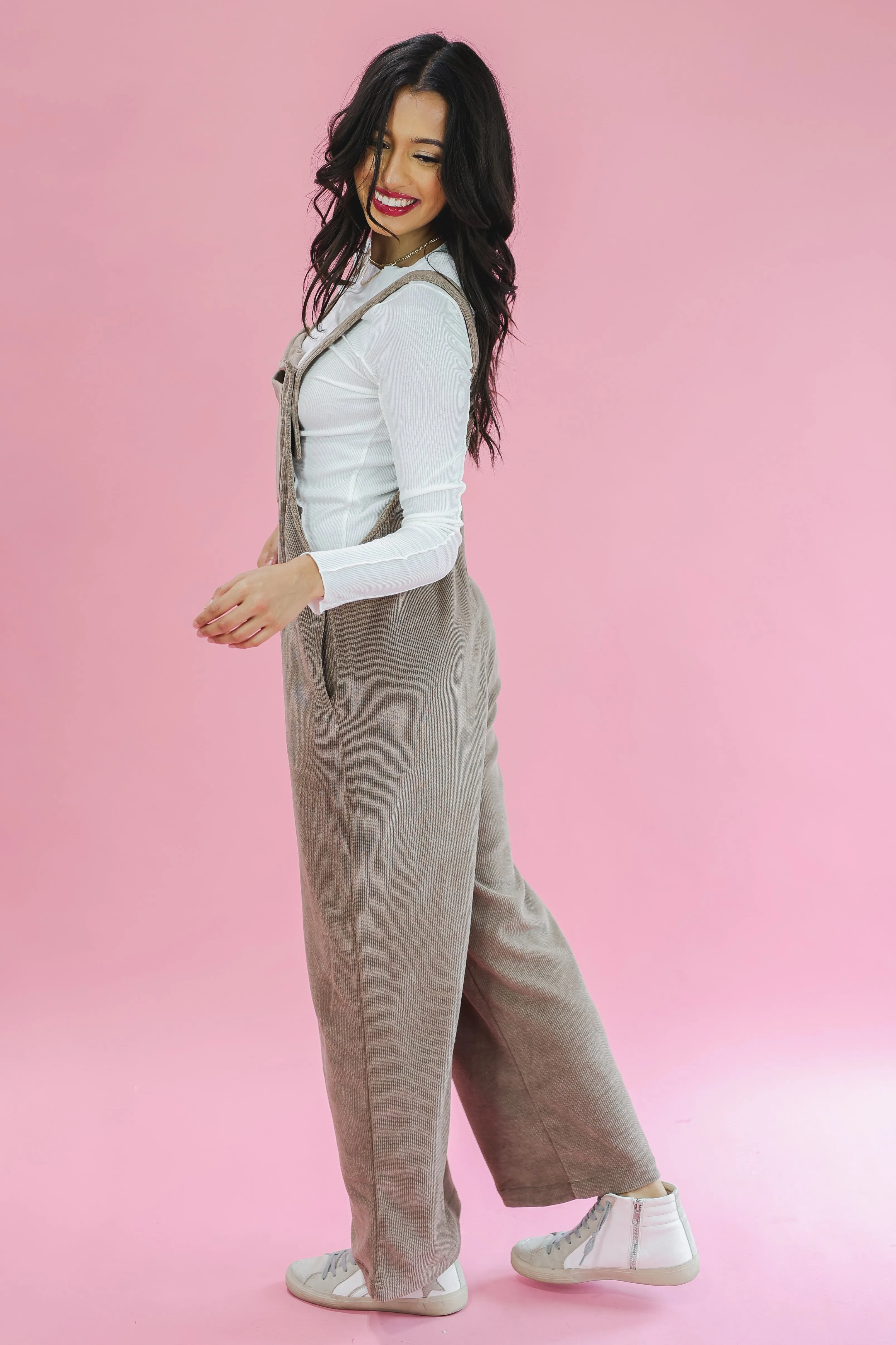 Pumpkin Patch Memories Overalls In Mocha