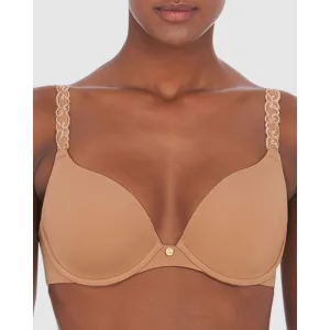 Pure Luxe Smooth Push Up Plunge Bra Cafe