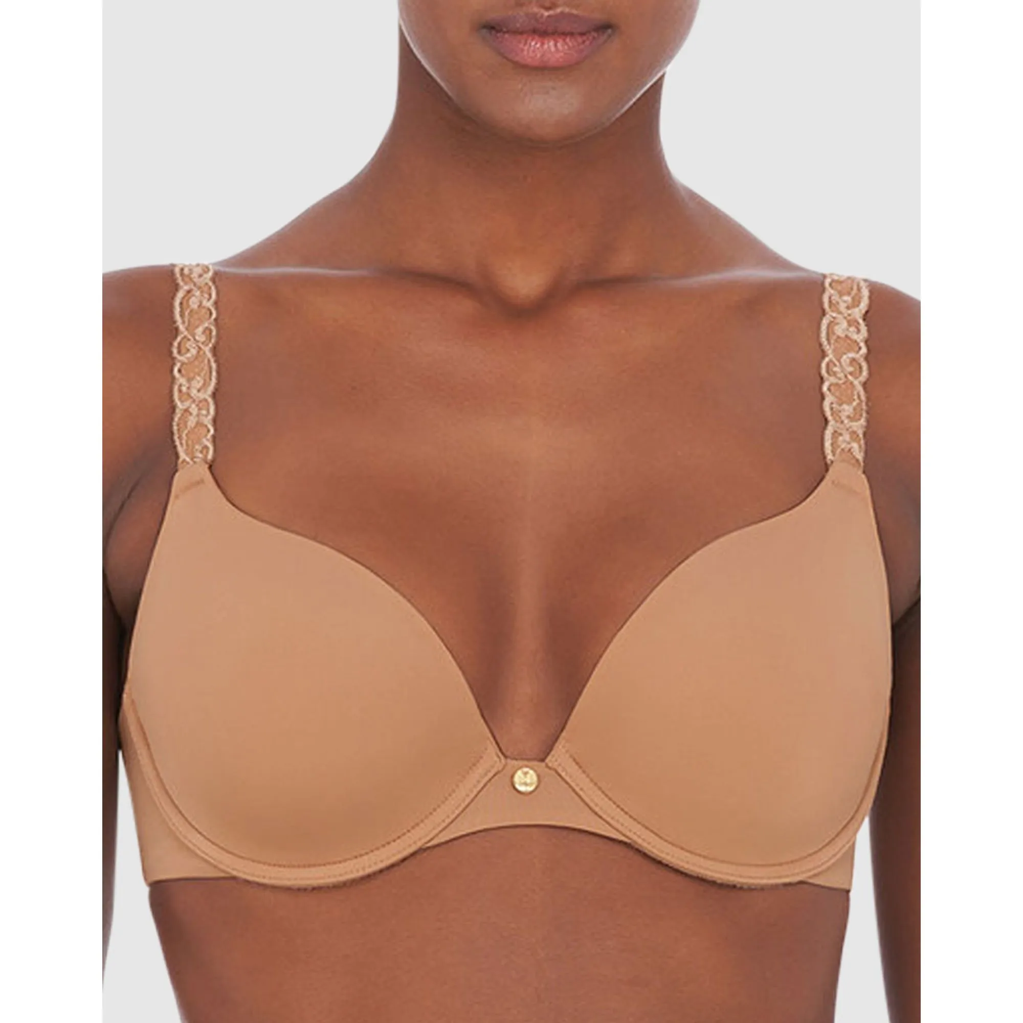 Pure Luxe Smooth Push Up Plunge Bra Cafe