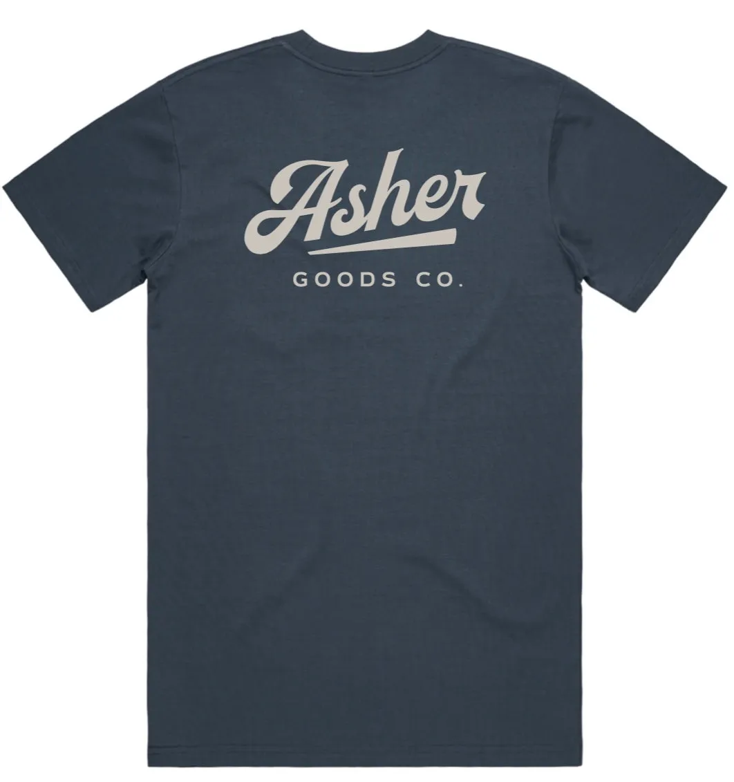 Shop Tee - Petrol Blue