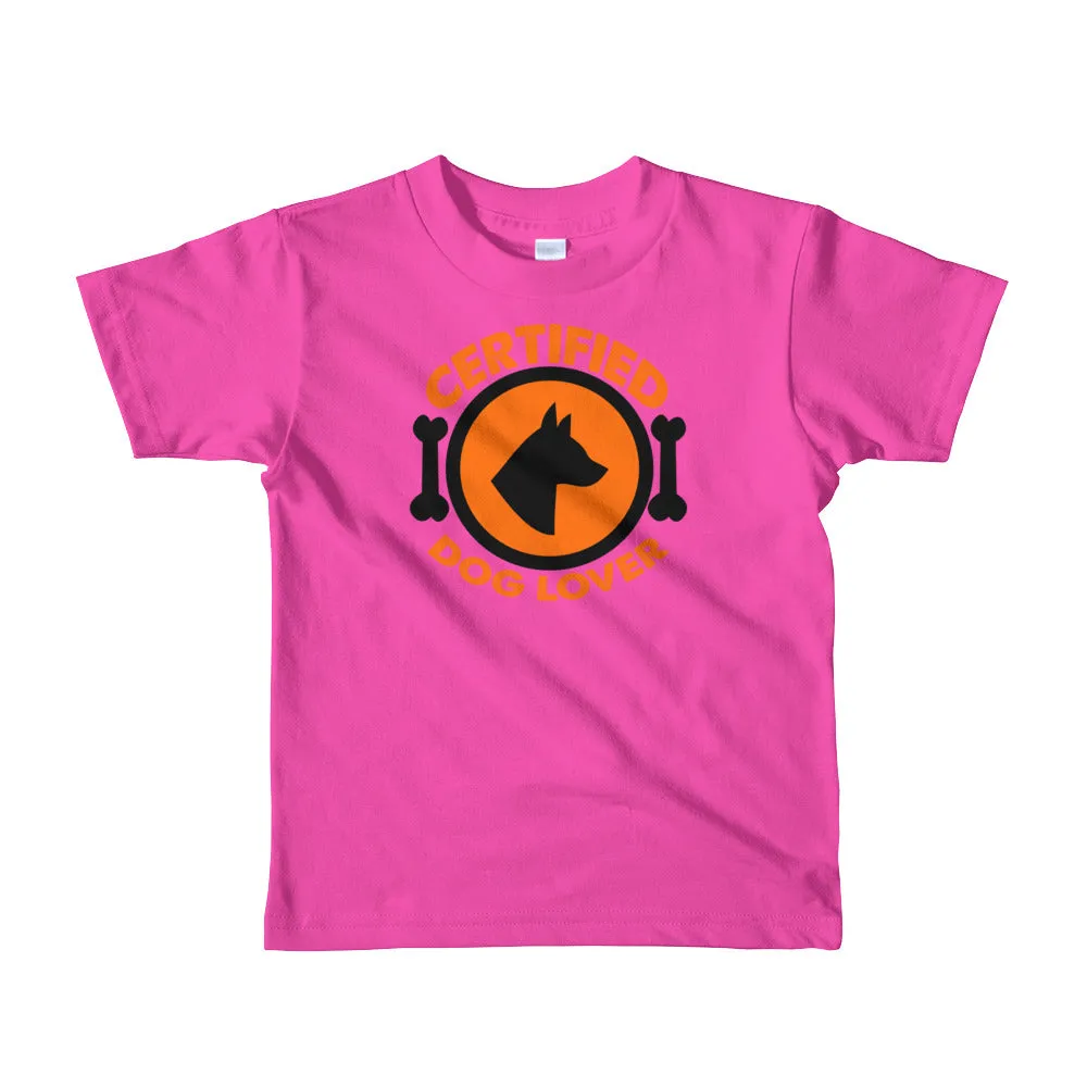 Short sleeve kids t-shirt --- Certified Dog Lover
