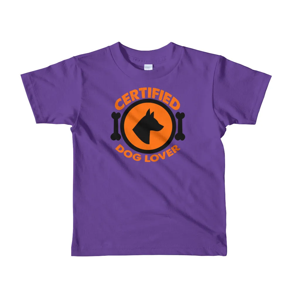 Short sleeve kids t-shirt --- Certified Dog Lover