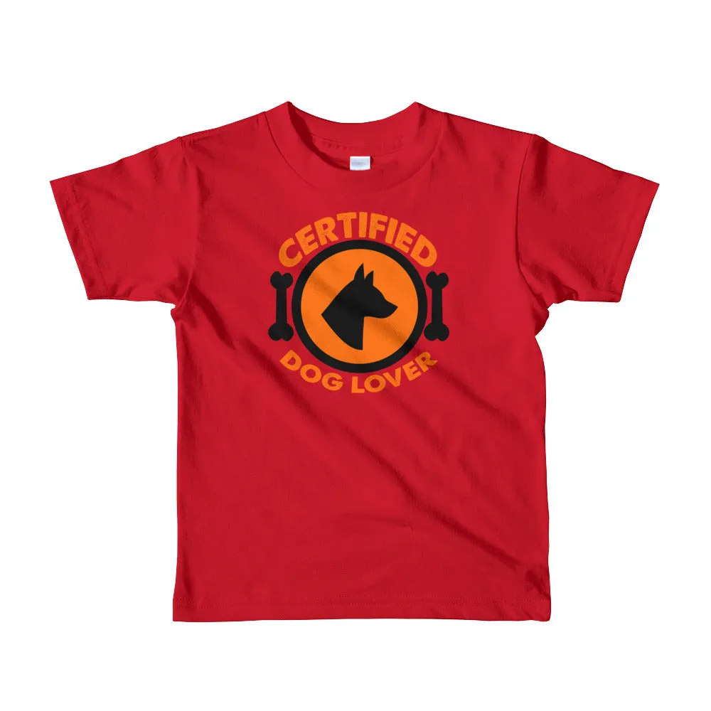 Short sleeve kids t-shirt --- Certified Dog Lover