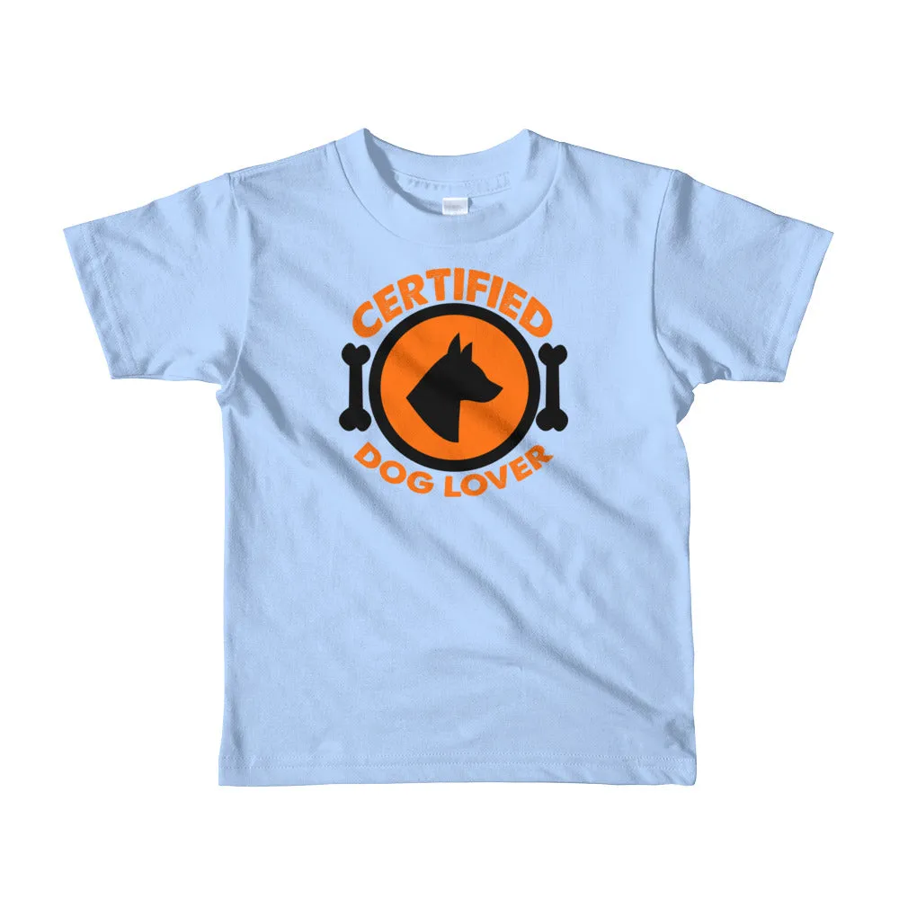 Short sleeve kids t-shirt --- Certified Dog Lover