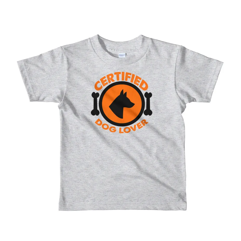 Short sleeve kids t-shirt --- Certified Dog Lover