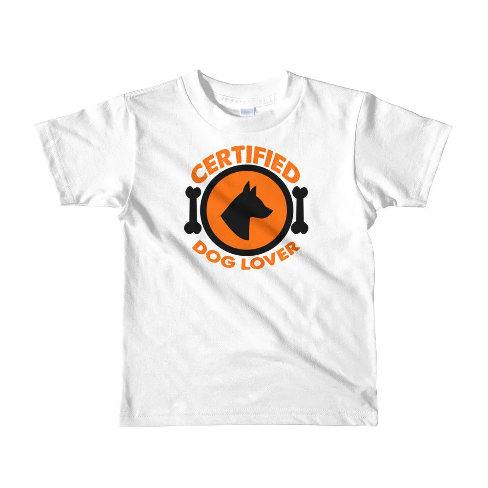 Short sleeve kids t-shirt --- Certified Dog Lover