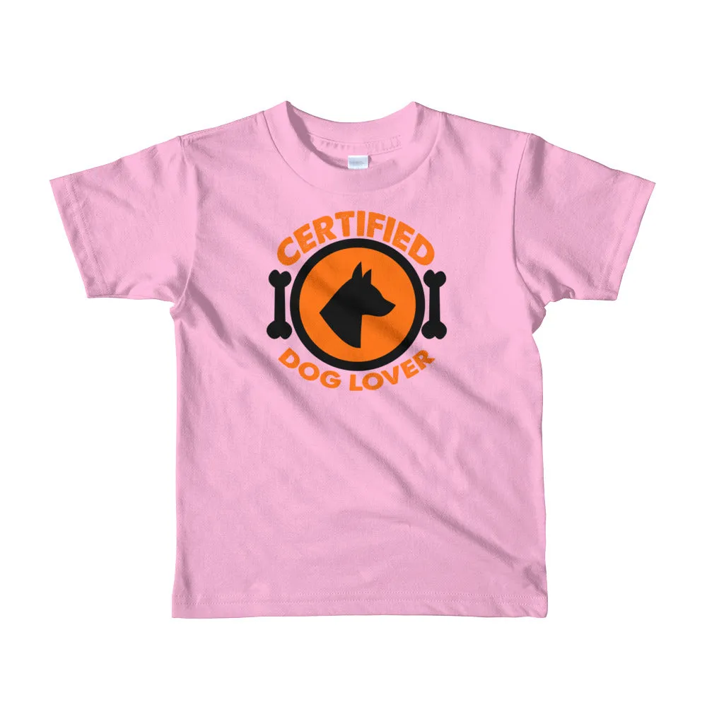 Short sleeve kids t-shirt --- Certified Dog Lover