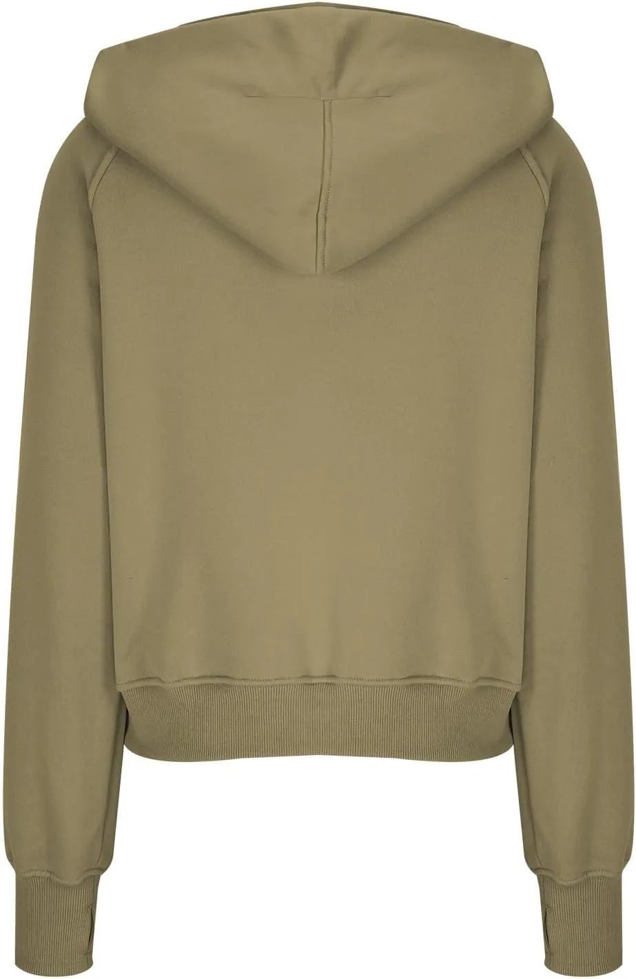 TANGNADE Hooded Sweatshirts Women Half Zip Cropped Fleece Pullover Quarter Zipper Thumb Hole Hoodies with Pockets