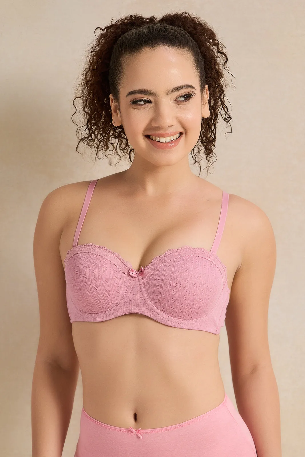 Women Assorted Padded Balconette Bras Set (Pack of 3)