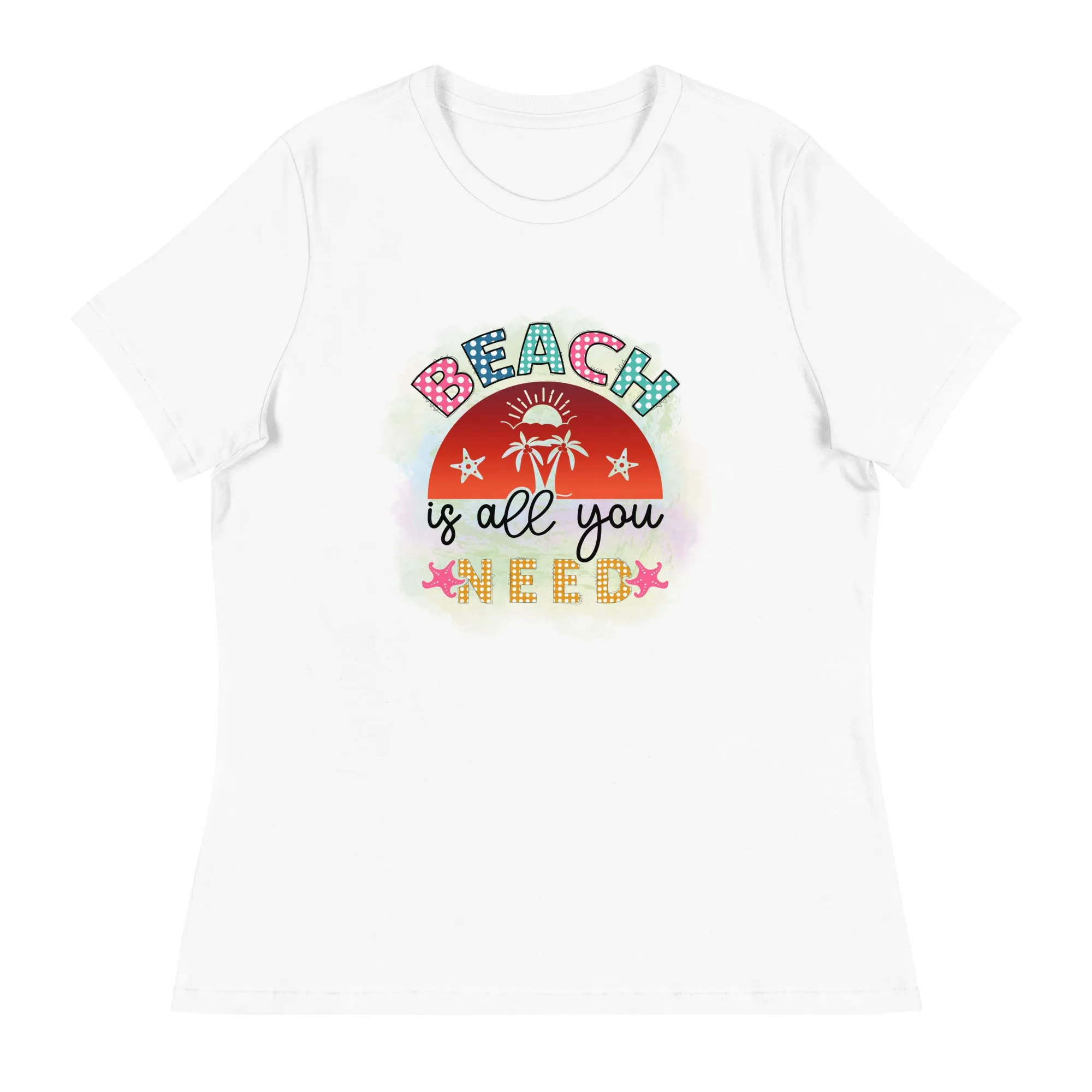 Women's Beach Relaxed T-Shirt Bella   Canvas 6400 Beach is All You Need