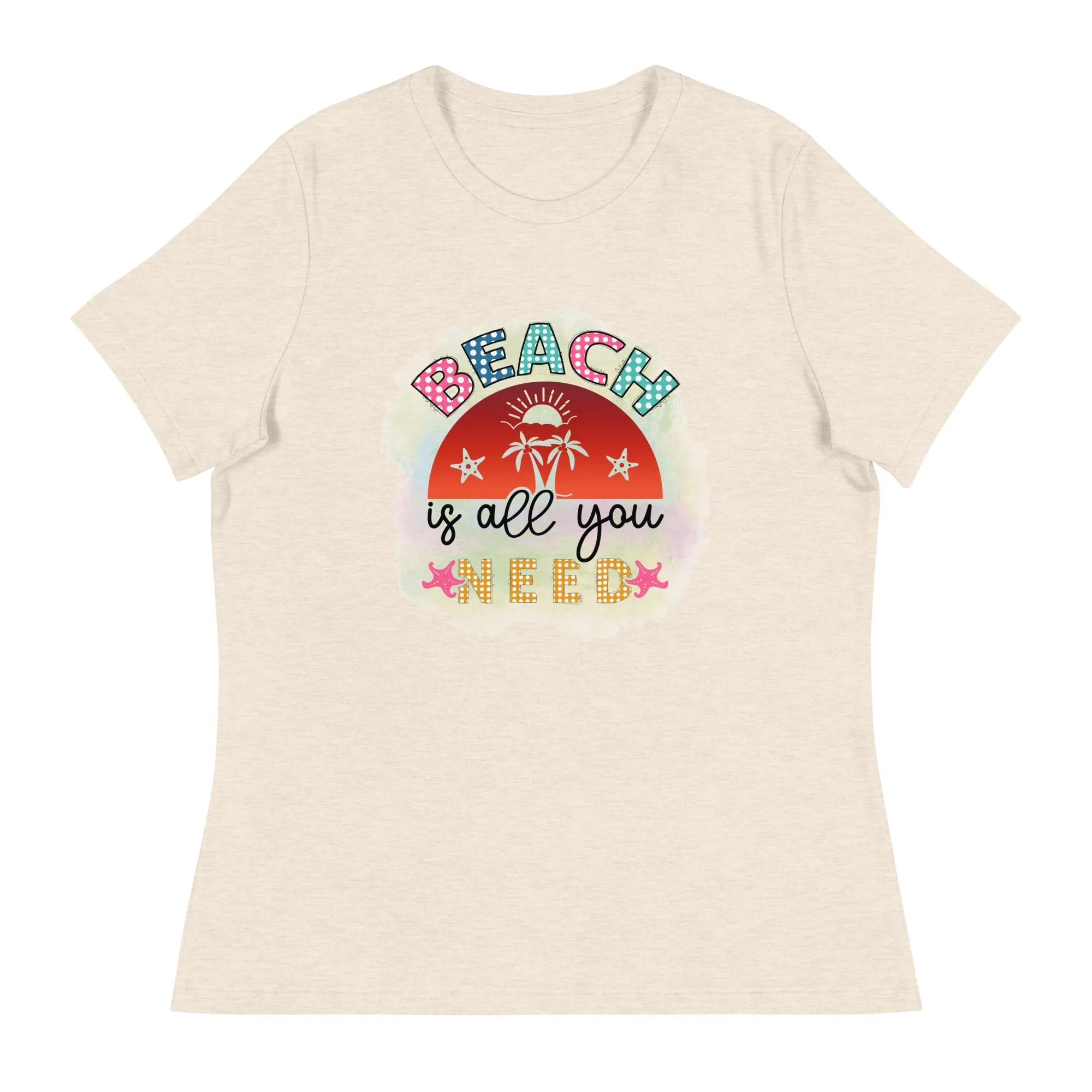 Women's Beach Relaxed T-Shirt Bella   Canvas 6400 Beach is All You Need