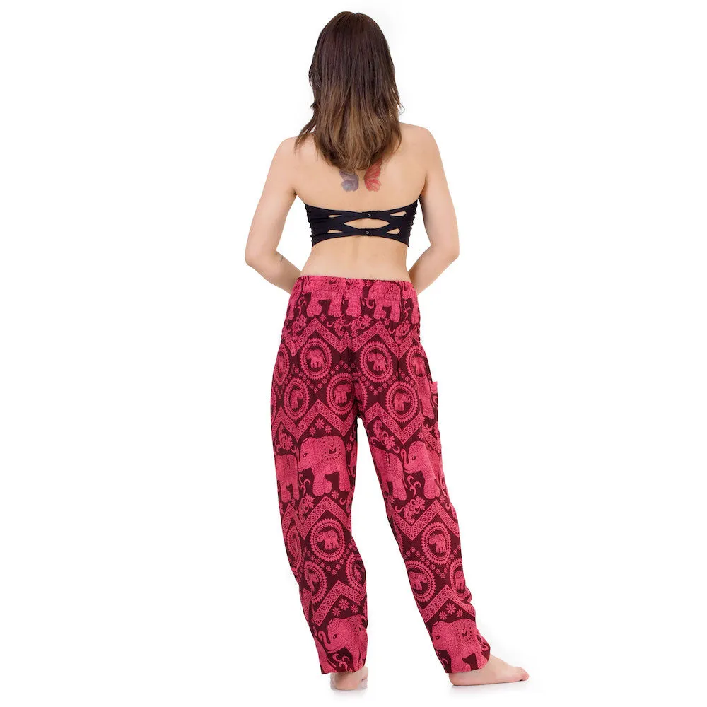 Women's Elephant Harem Pants Red Chang