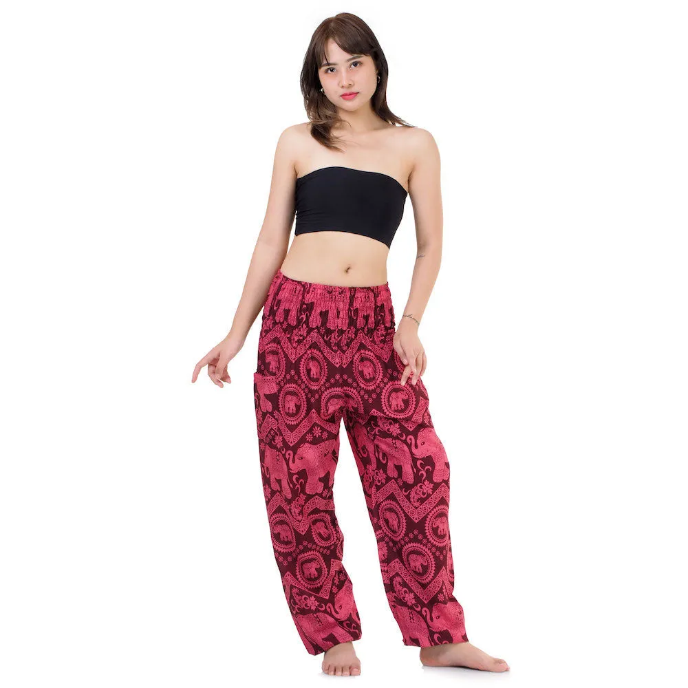Women's Elephant Harem Pants Red Chang