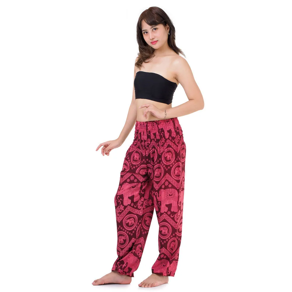Women's Elephant Harem Pants Red Chang