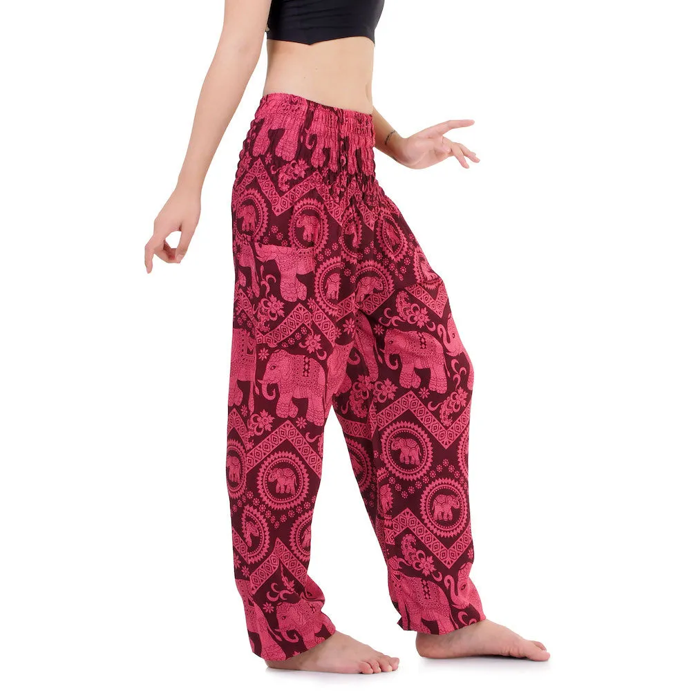 Women's Elephant Harem Pants Red Chang