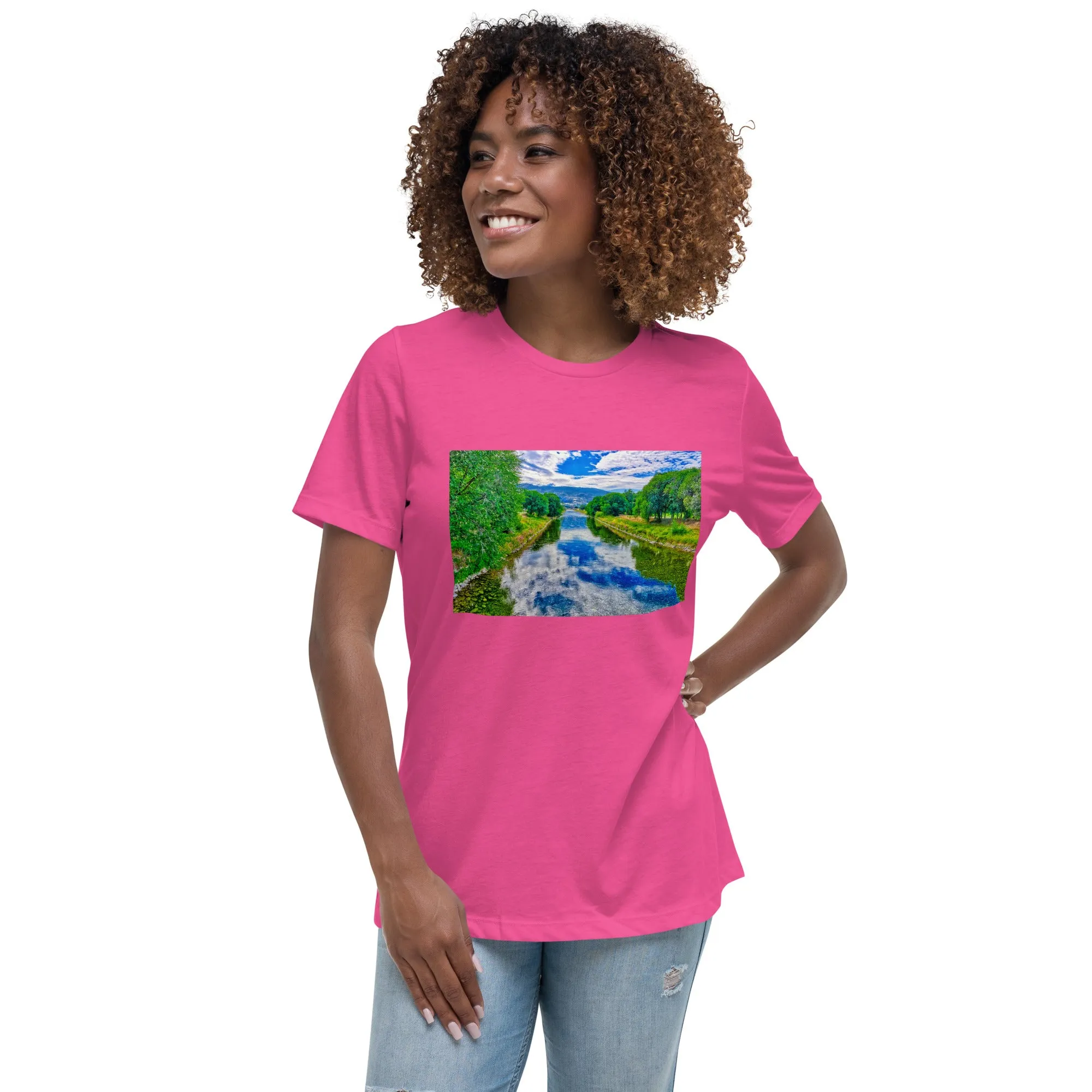 Women's Relaxed T-Shirt - Penticton Okanagan River Channel HDR