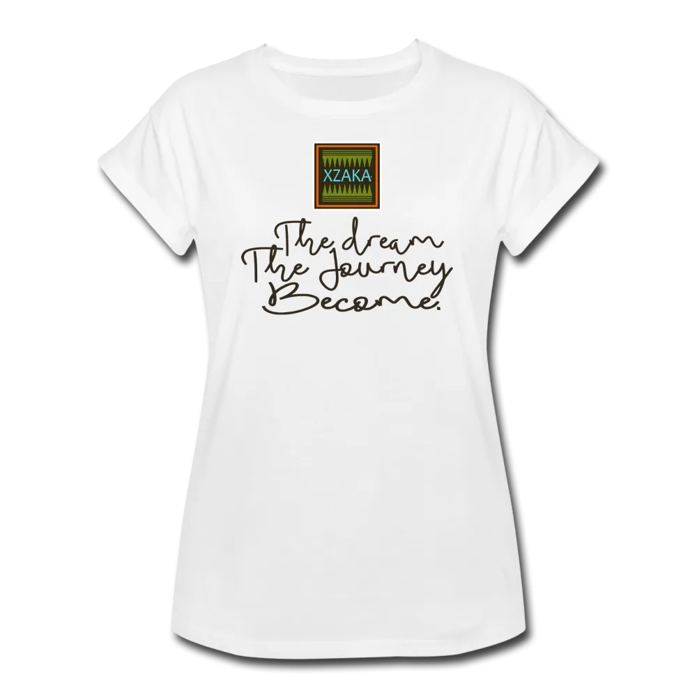XZAKA - Women's 'DJB' Relaxed Fit T-Shirt -WHT.002